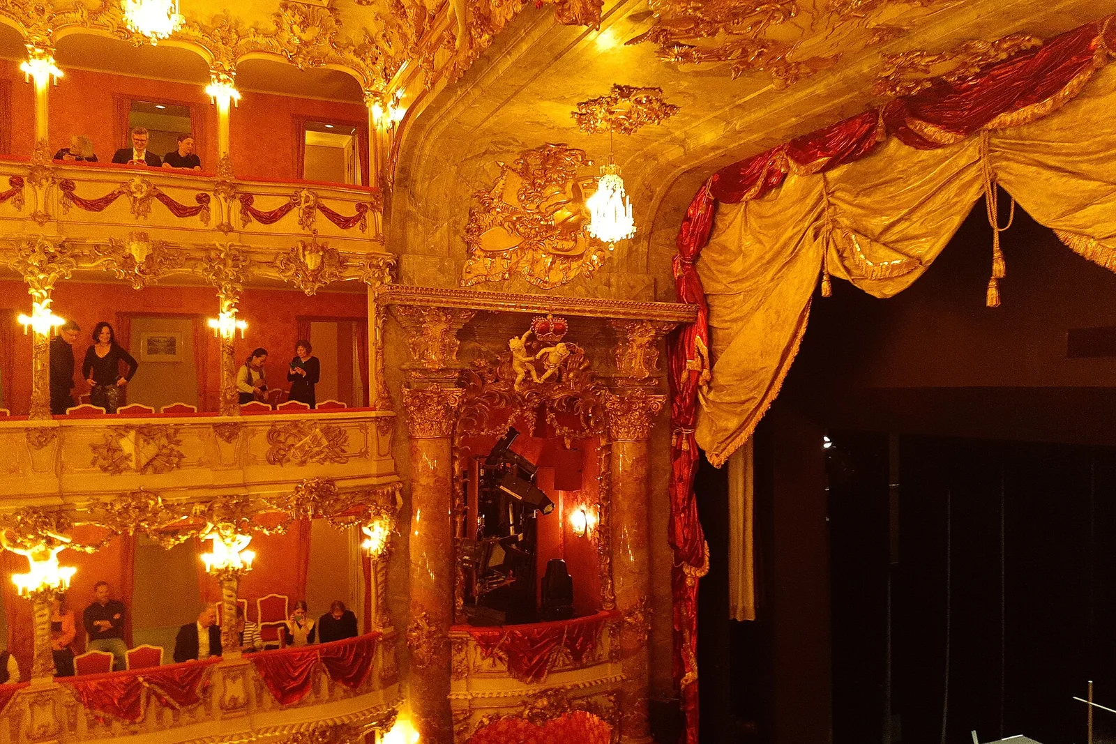 The rococo interior of the Cuvilliés Theatre in the Munich Residenz