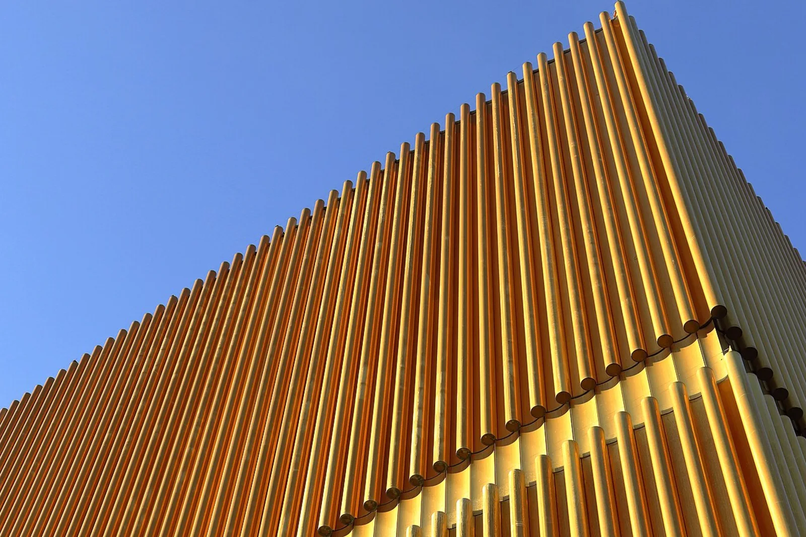 A contemporary museum building in Munich's Kunstareal art quarter